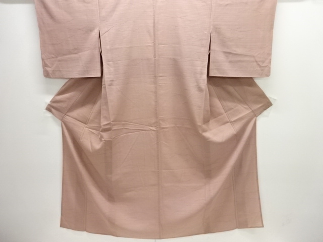 絽芝草模様織り出し色無地着物